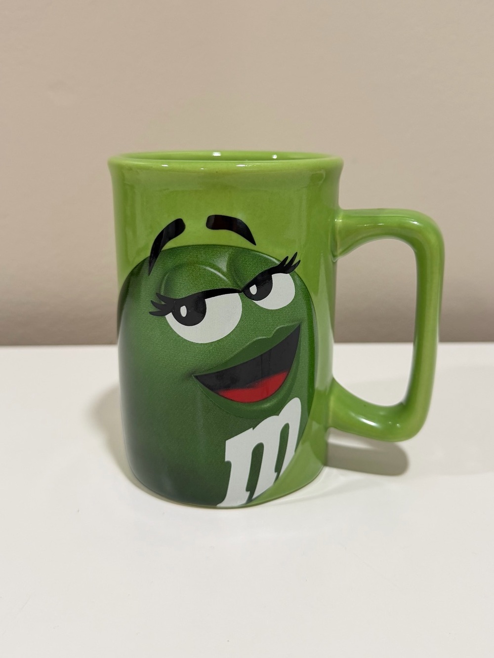 M&M’s Green Letter M Ceramic Tea Coffee Mug 12 Oz